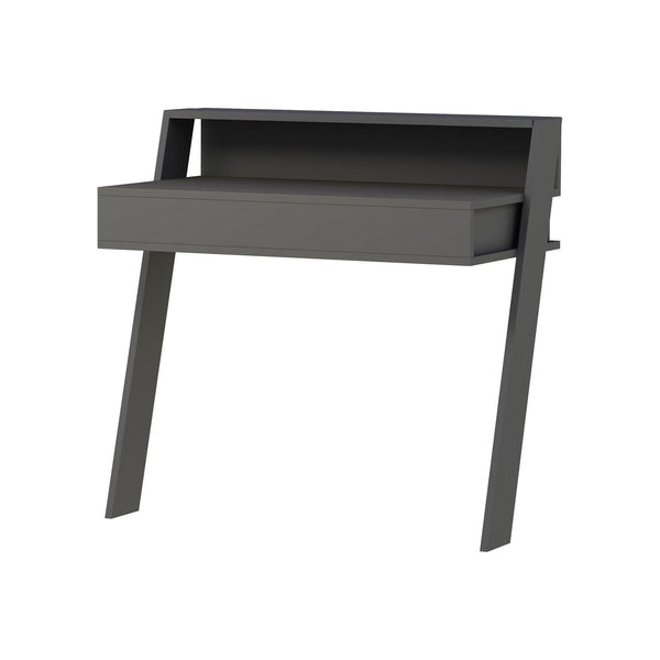 Birou COWORK, gri, PAL melaminat, 94x50x91 cm