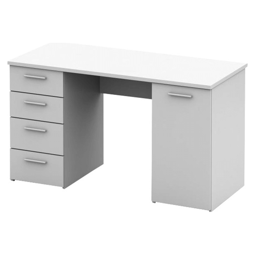Birou EUSTACH, alb, DTD laminat, 137x60x76 cm