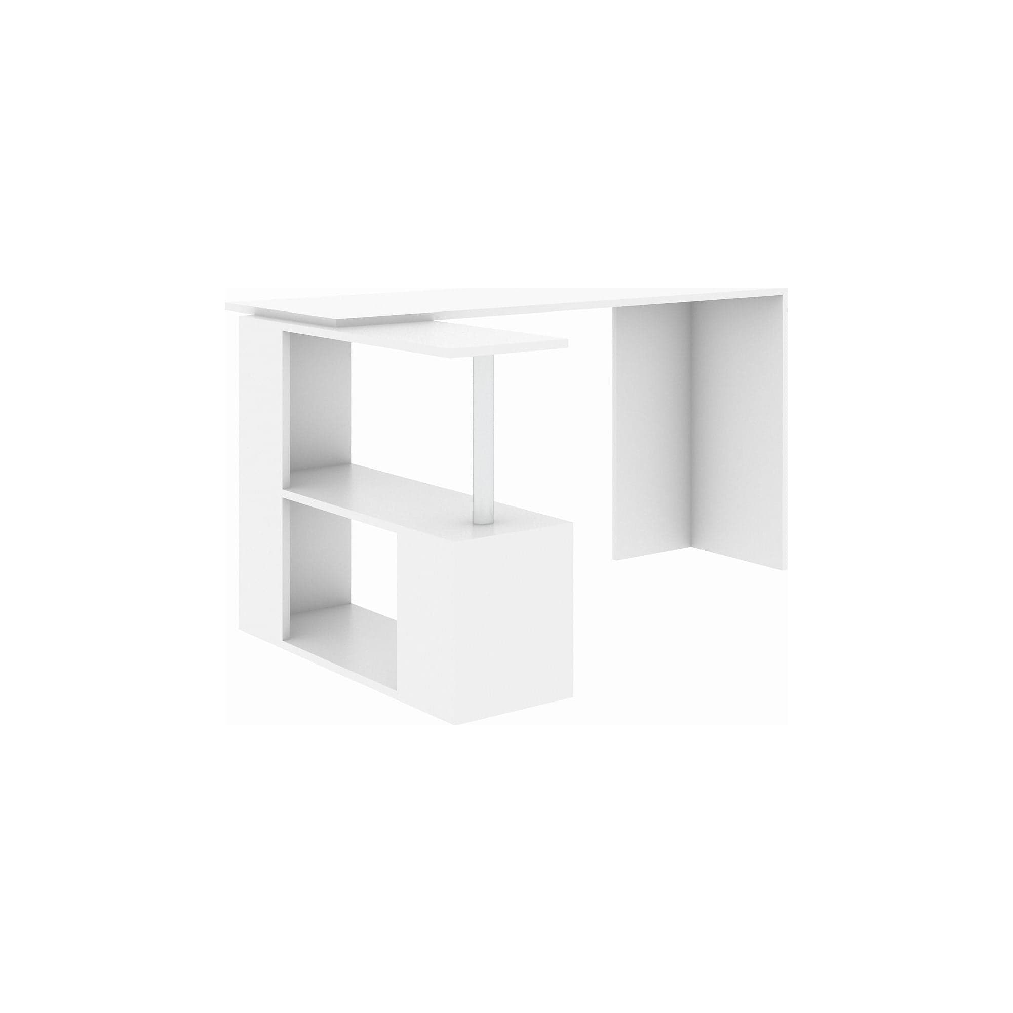 Birou GELINCIK, alb, PAL melaminat, 130x109x74 cm