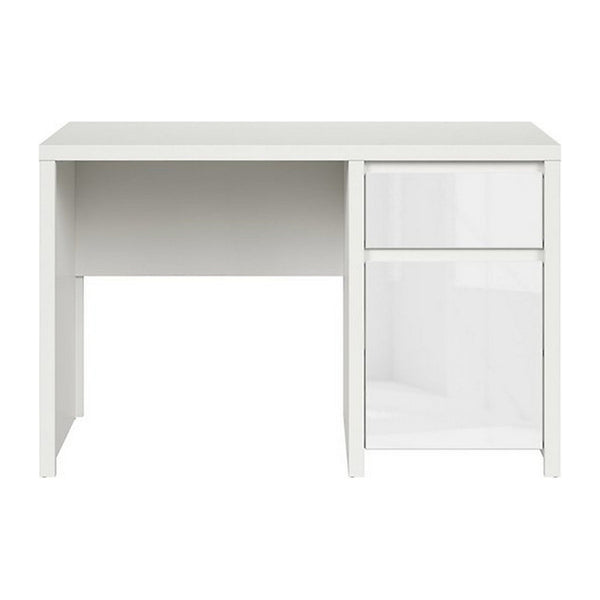 Birou KASPIAN, alb lucios, PAL infoliat, 120x65x77 cm