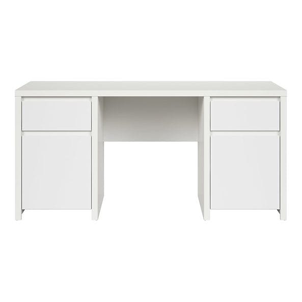 Birou KASPIAN, alb mat, PAL, 160x65x77 cm