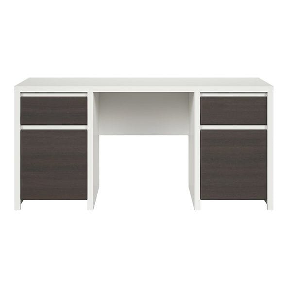 Birou KASPIAN, alb/wenge, PAL, 160X65X77 CM