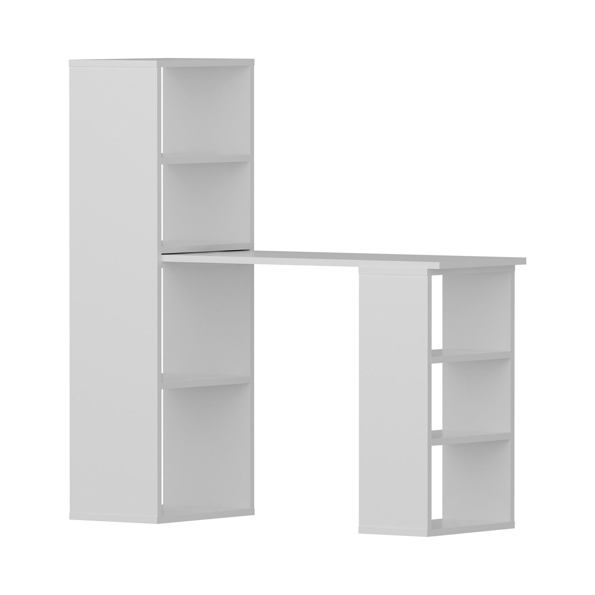 Birou LAST, alb, PAL melaminat, 120x40x123 cm