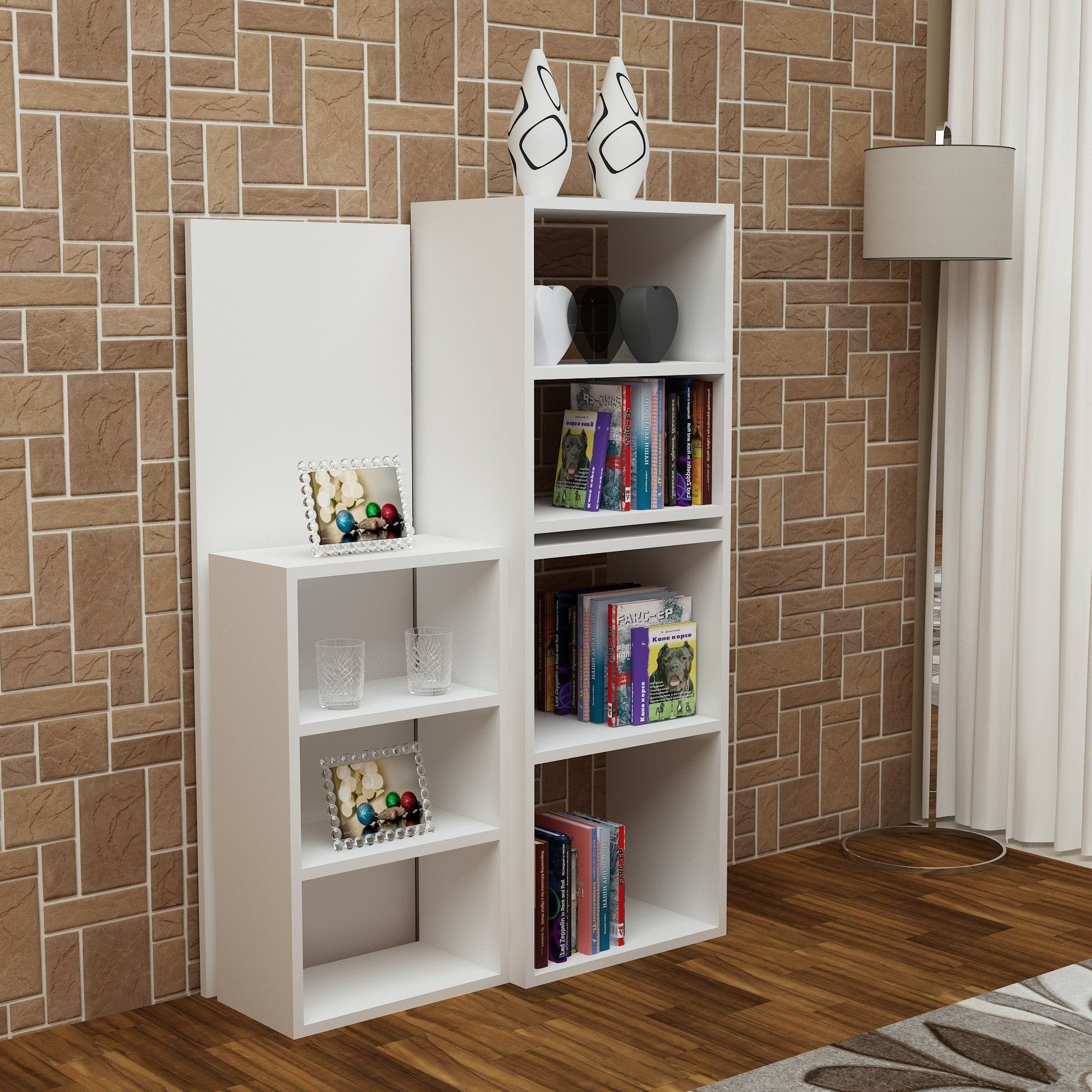 Birou LAST, alb, PAL melaminat, 120x40x123 cm