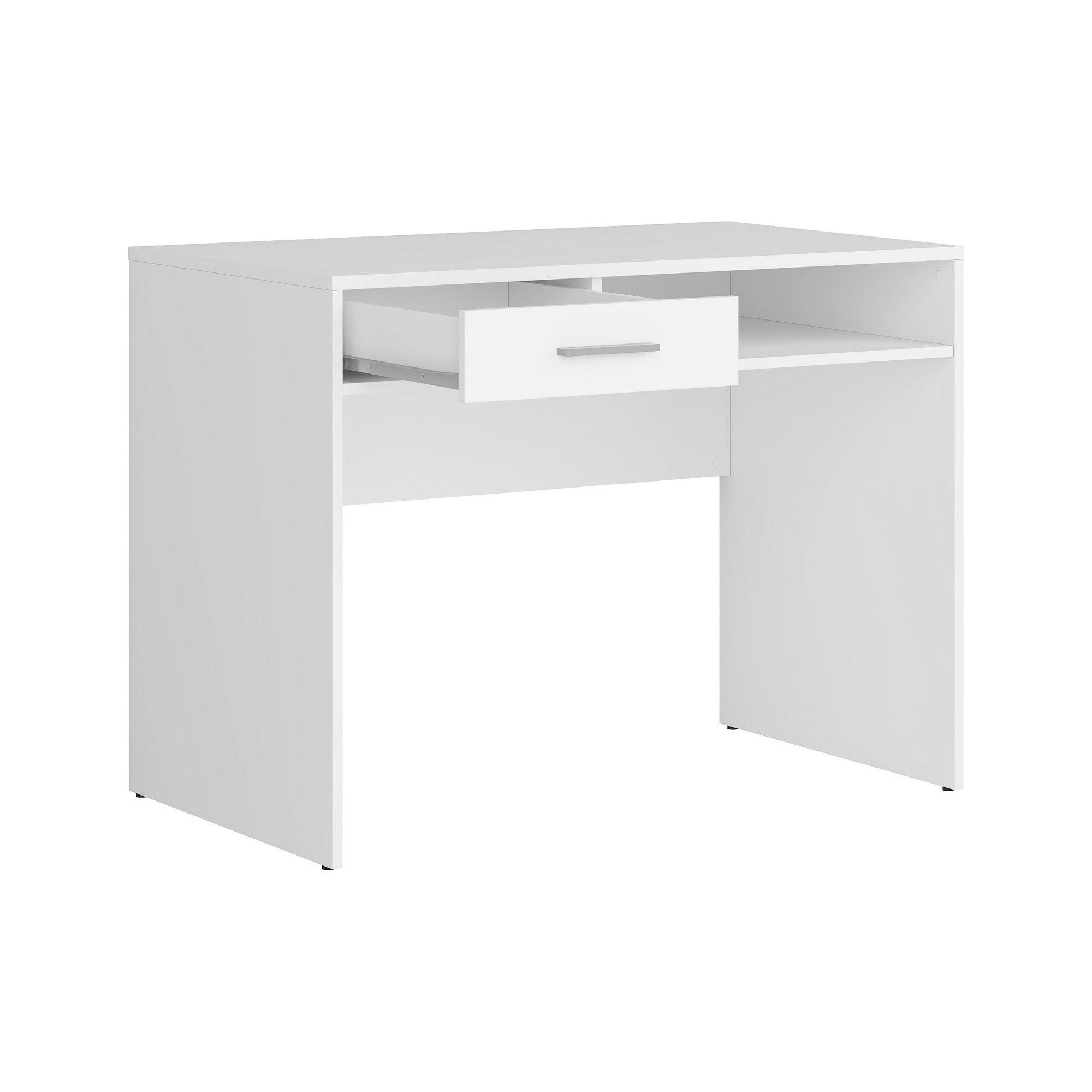 Birou NEPO PLUS, alb, PAL laminat, 100x59x76 cm