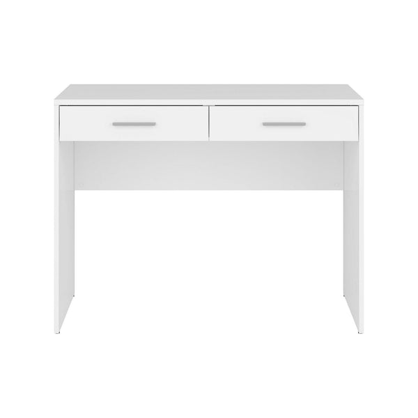 Birou NEPO PLUS, alb, PAL laminat, cu 2 sertare, 100x59x76 cm