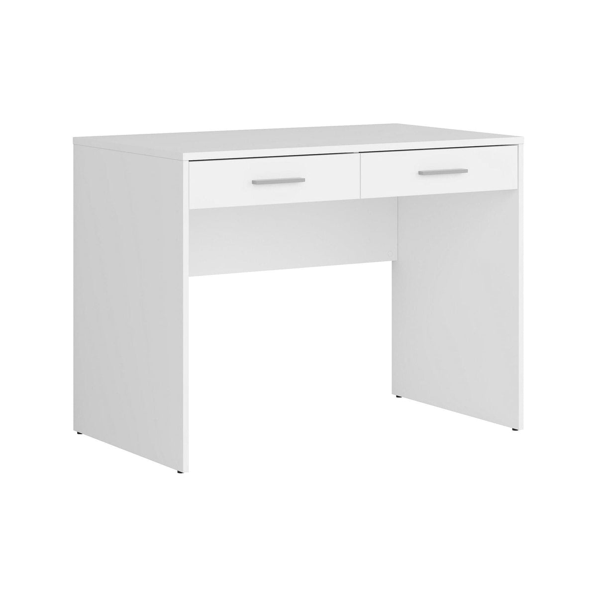 Birou NEPO PLUS, alb, PAL laminat, cu 2 sertare, 100x59x76 cm