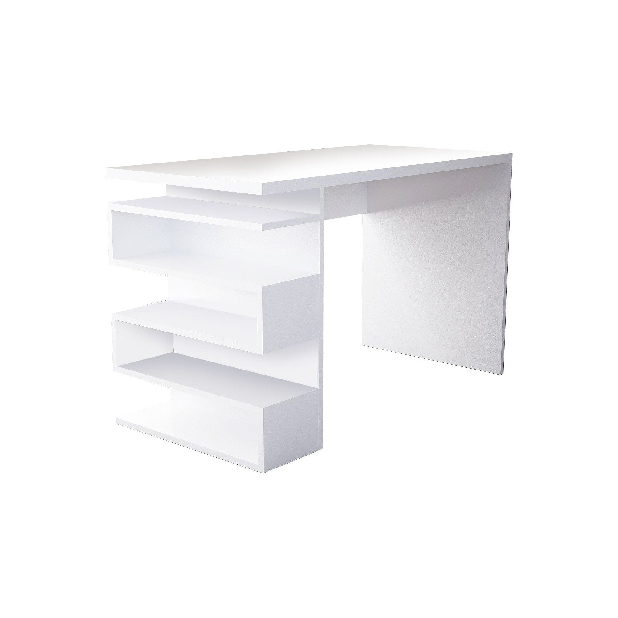 Birou SNAKE, alb, PAL melaminat, 120x60x75 cm