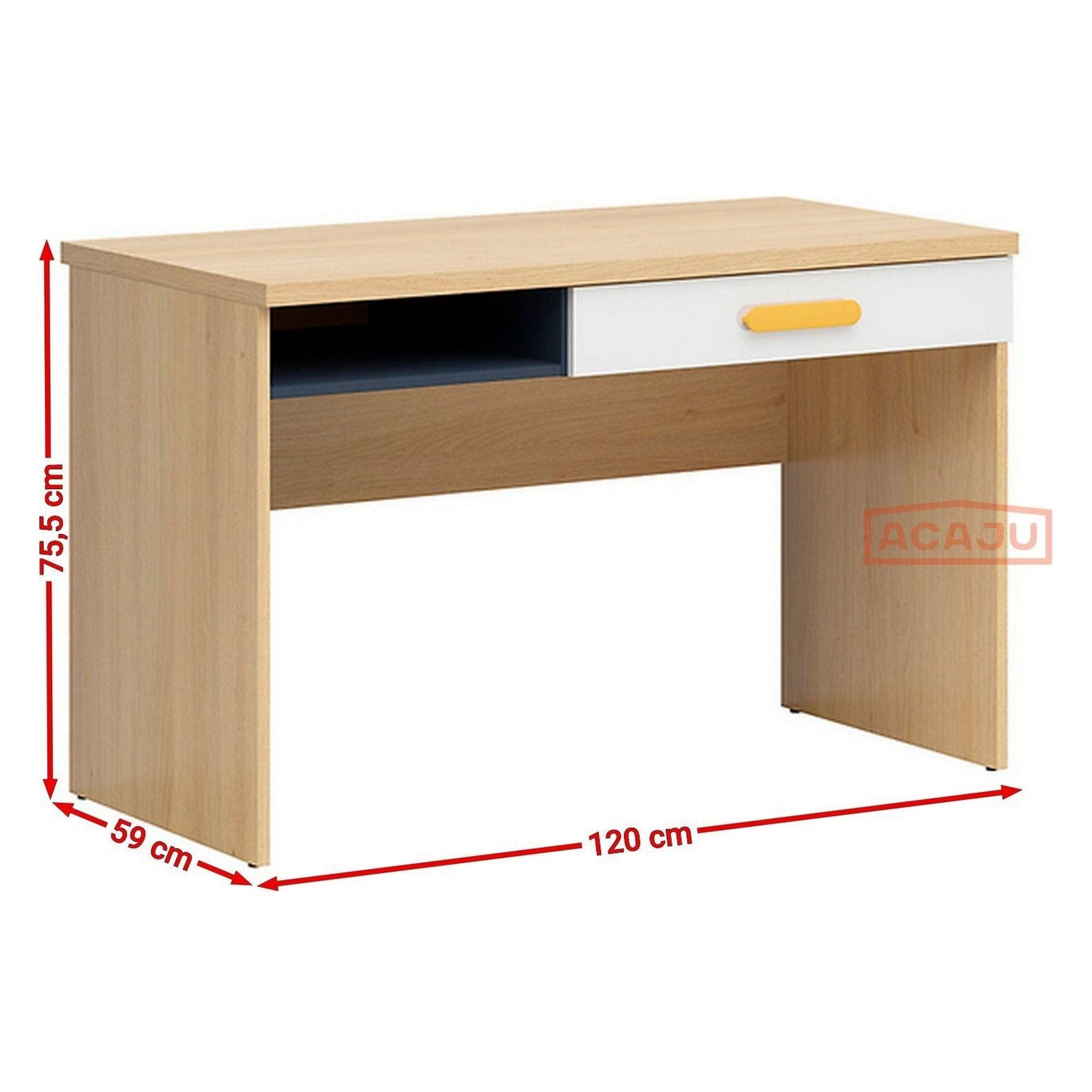 Birou Wesker, stejar sonoma, PAL laminat, 120x59x76 cm