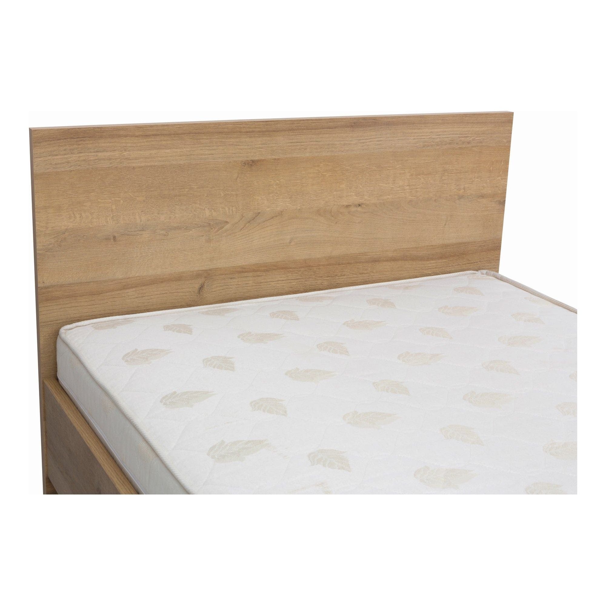 Cadru pat Balder 90x200, stejar riviera, PAL/metal, cu sertar