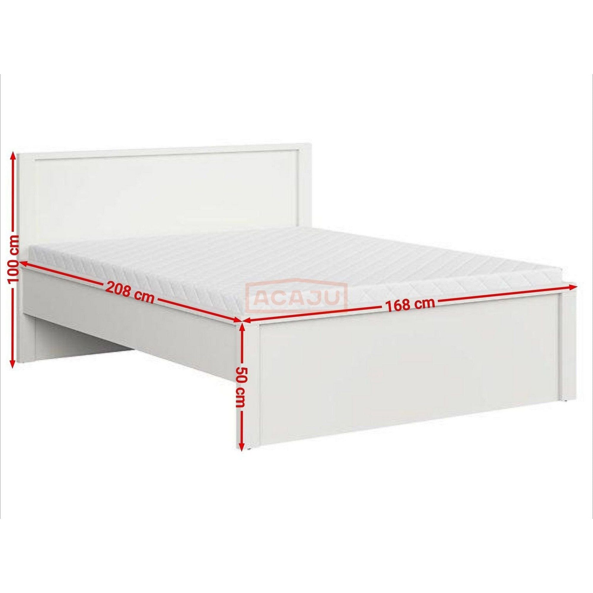 Cadru pat KASPIAN 160x200, alb, PAL/metal