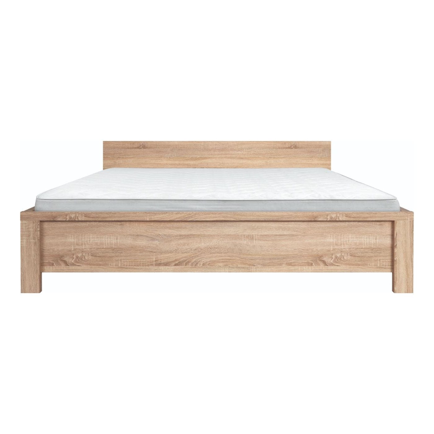 Cadru pat Kaspian 160x200, stejar sonoma, PAL/metal