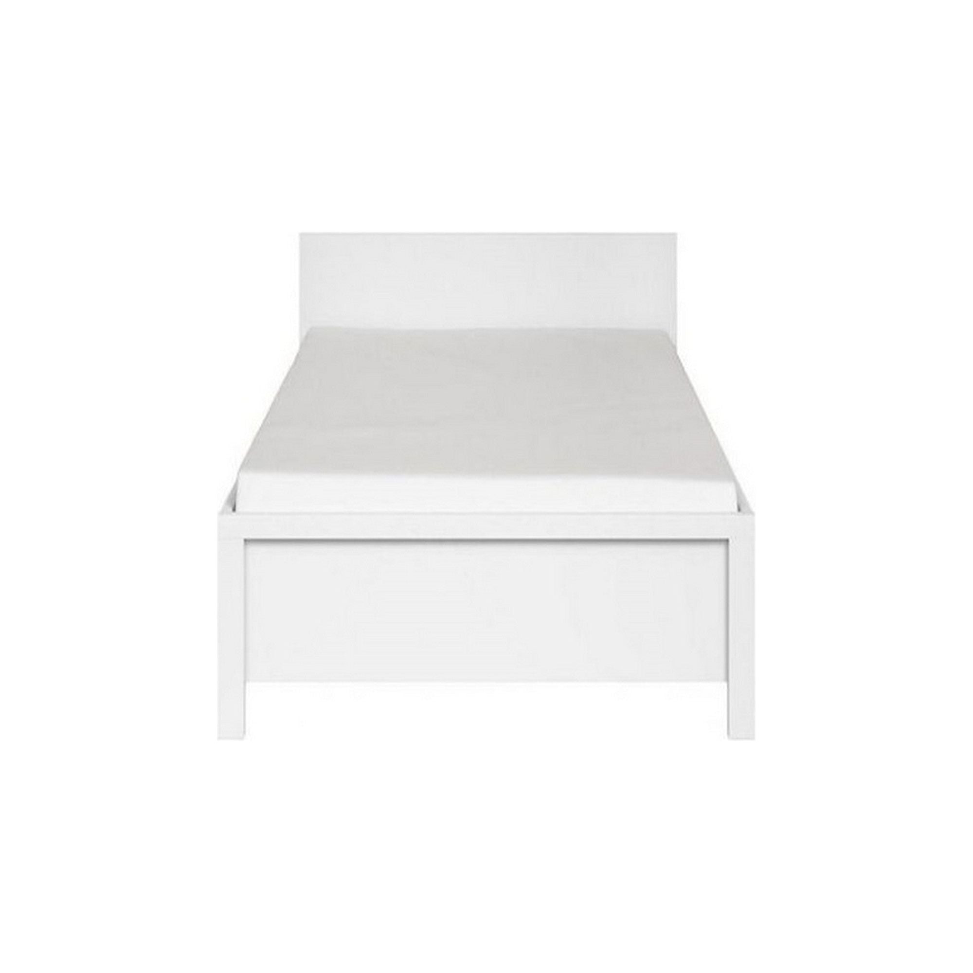 Cadru pat KRISTINA 90x200, alb, PAL/metal