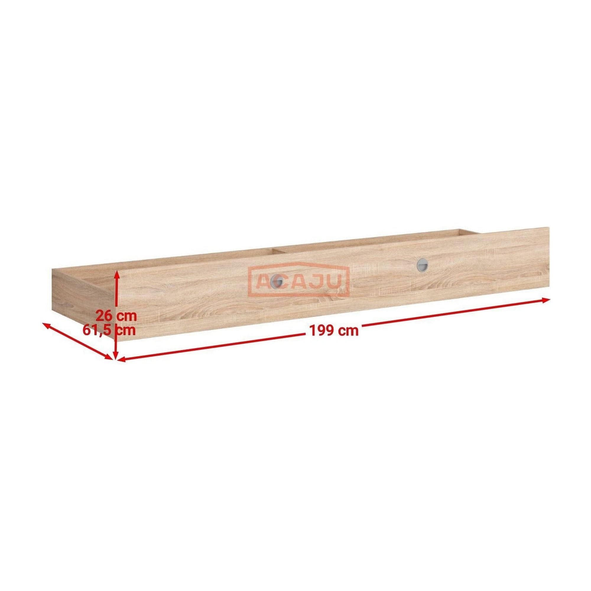 Cadru pat NEPO PLUS 90x200, stejar sonoma, PAL laminat