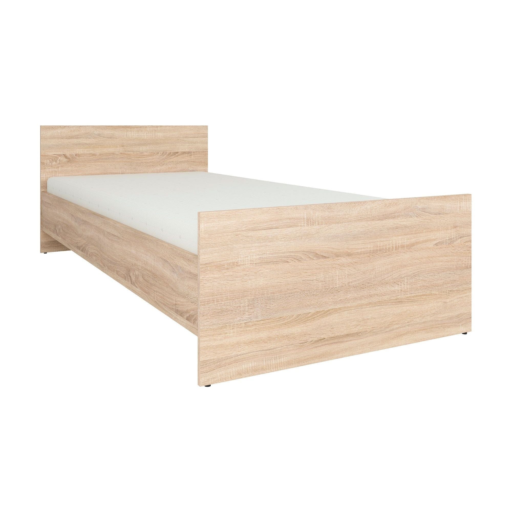 Cadru pat NEPO PLUS 90x200, stejar sonoma, PAL laminat
