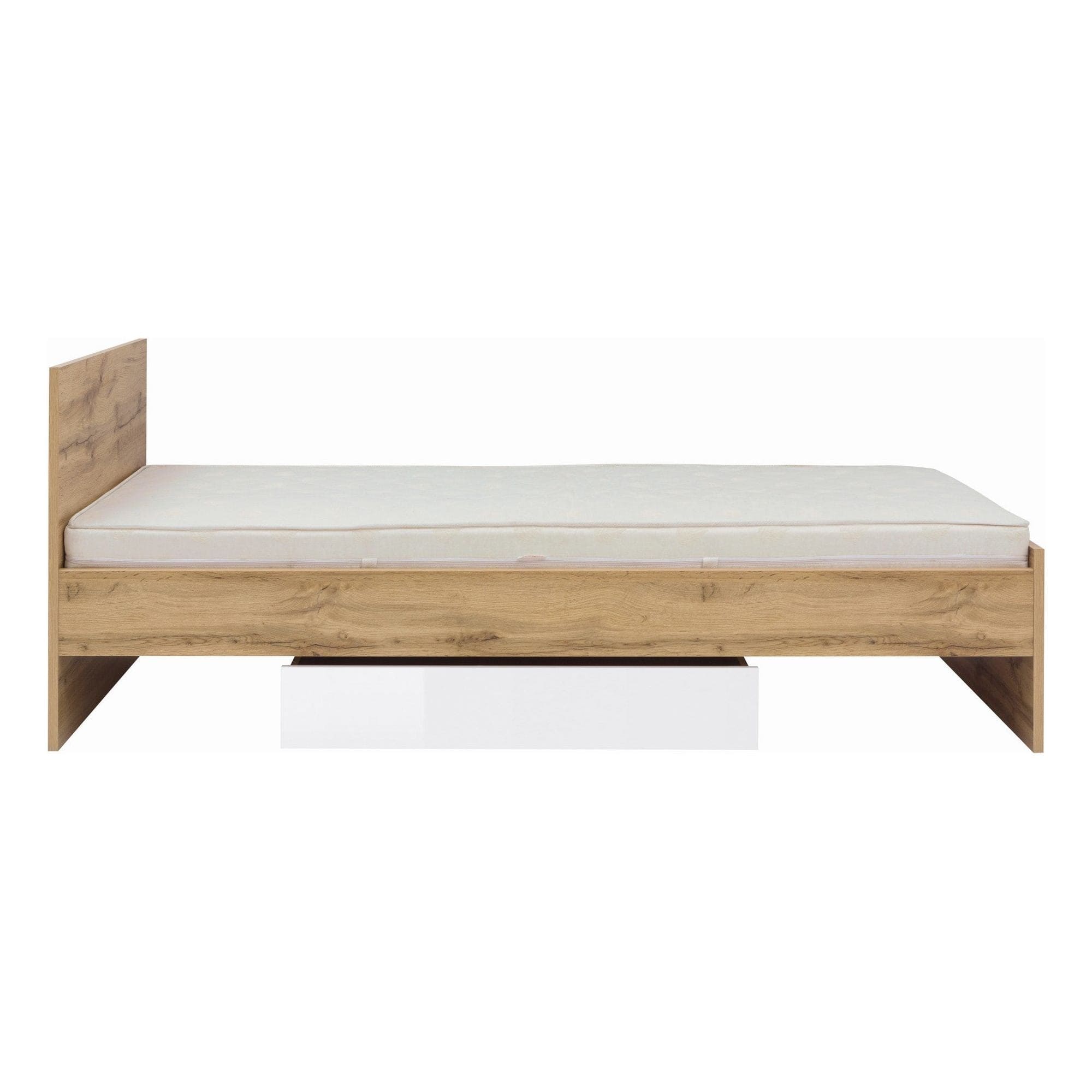 Cadru pat ZELE 90x200 cm, stejar wotan, PAL