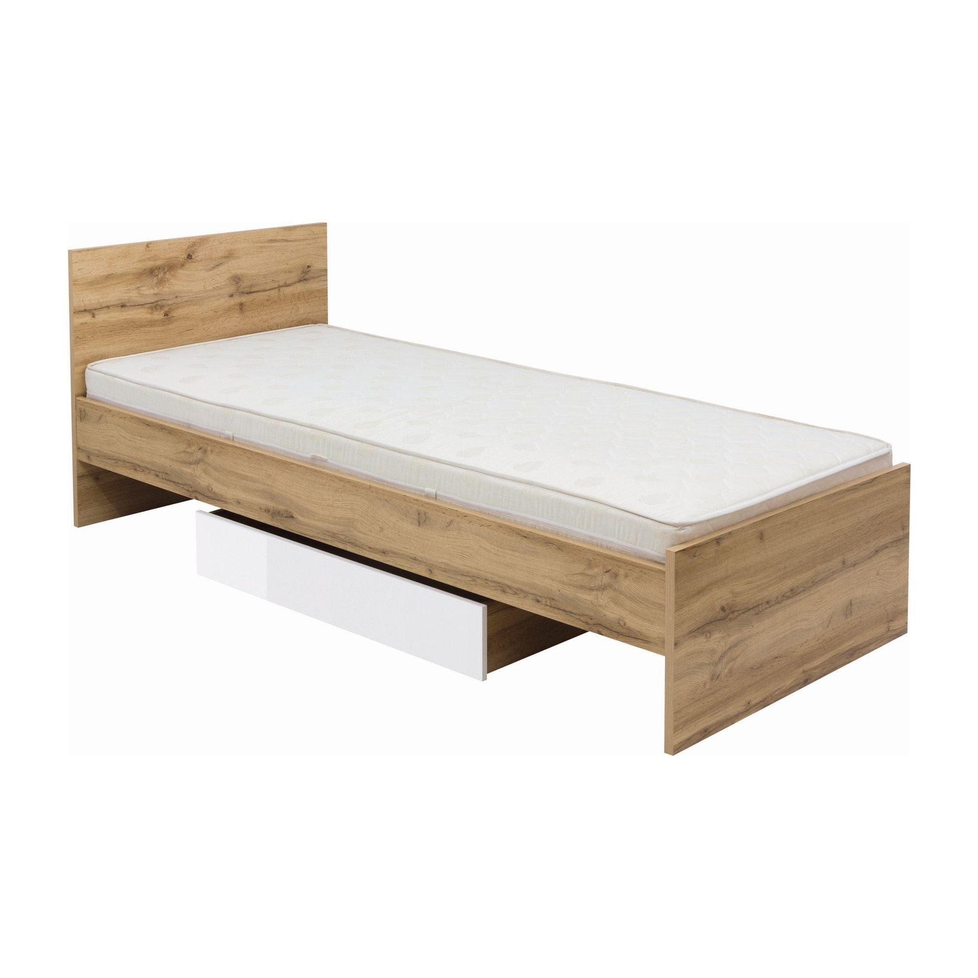 Cadru pat ZELE 90x200 cm, stejar wotan, PAL