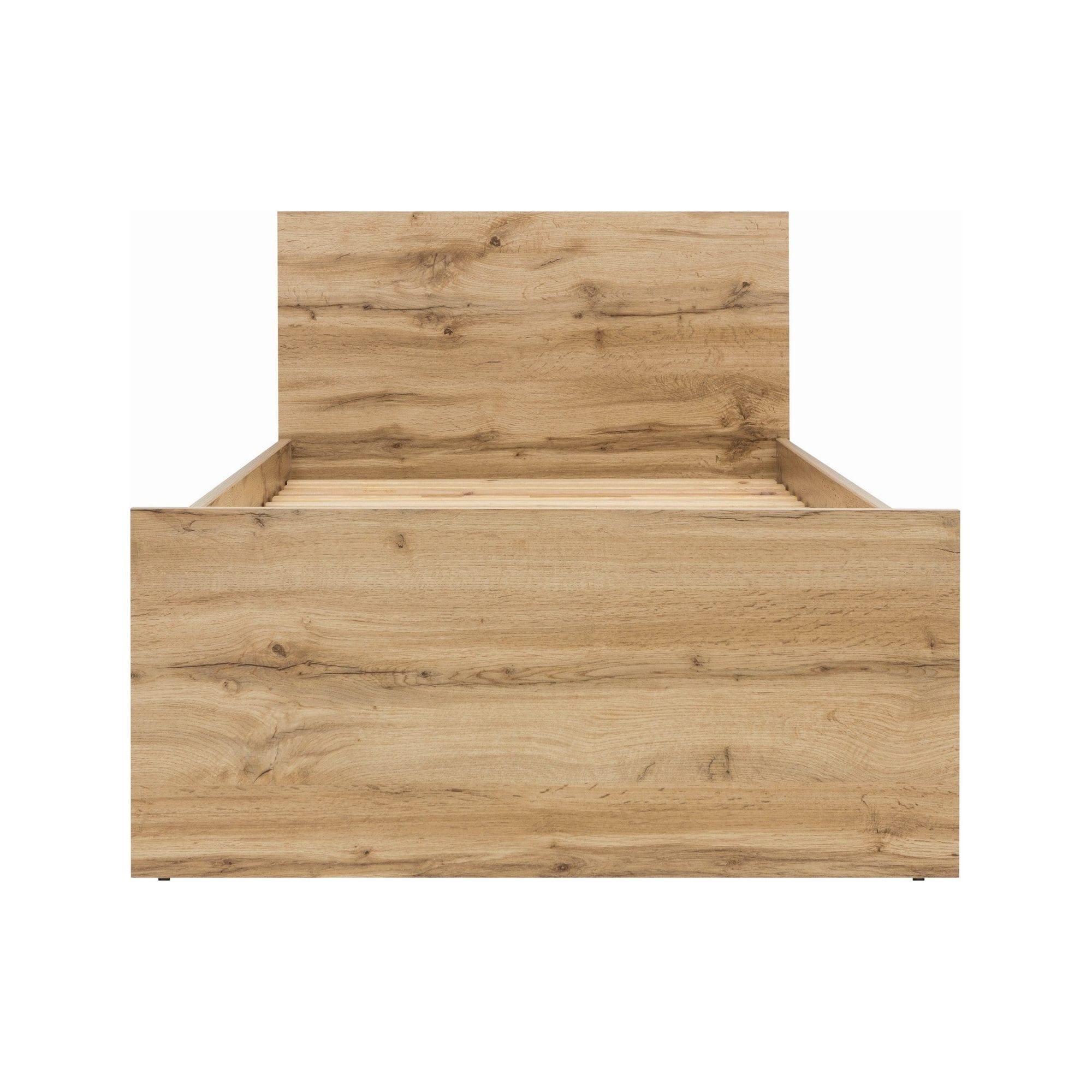 Cadru pat ZELE 90x200 cm, stejar wotan, PAL