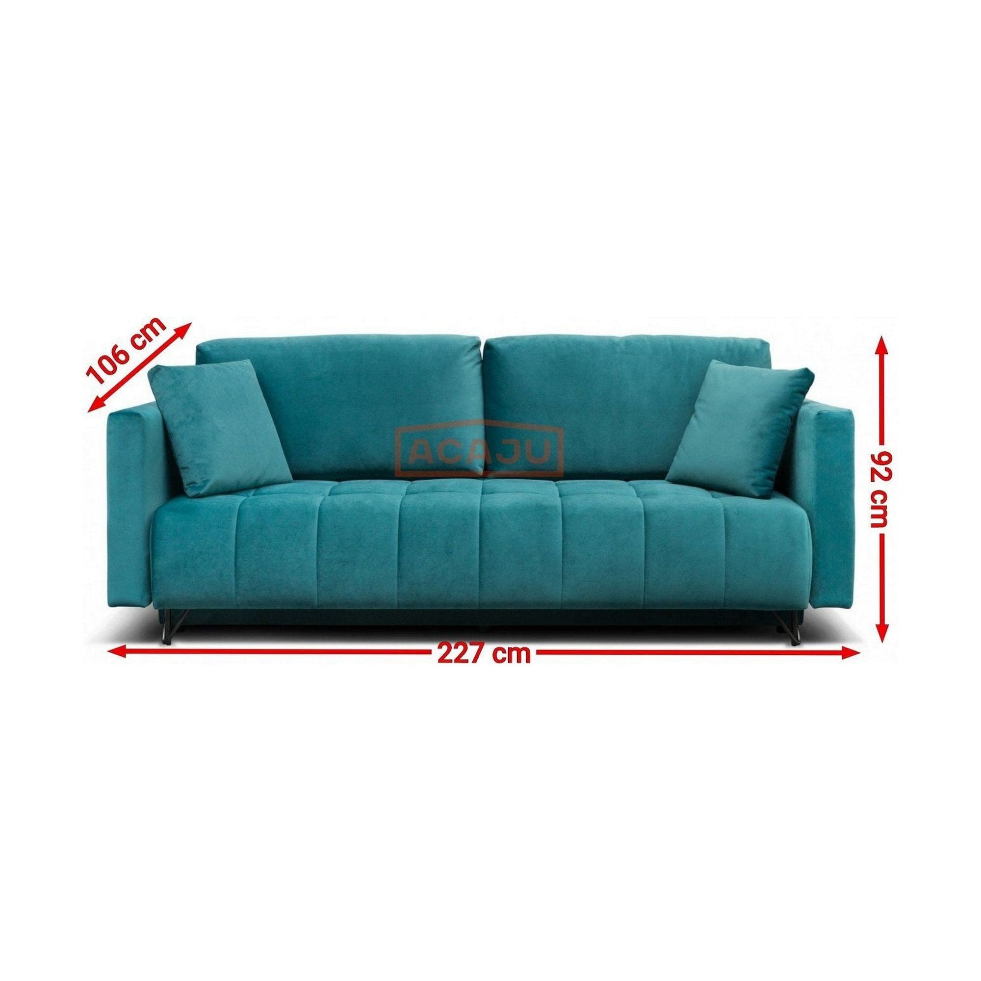 Canapea extensibila Aldo, personalizabil materiale gama Premium, lada depozitare, 227x106x92 cm