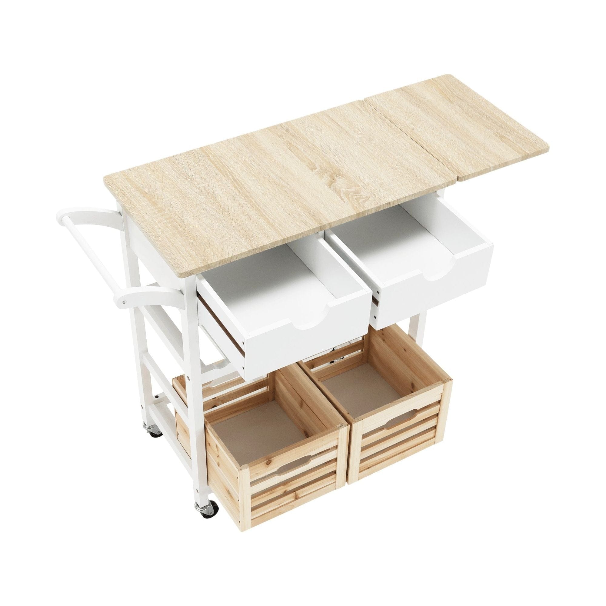Carucior servire PASSAT, alb, 70/110x40x86 cm