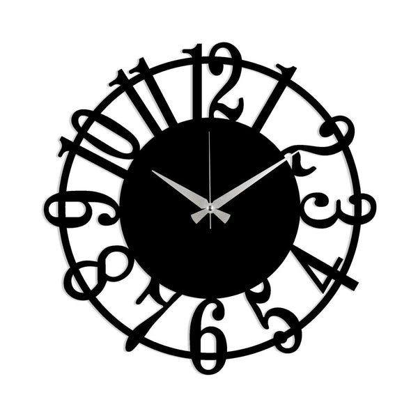 Ceas de perete 891TNL2115, negru, metal, 48x48 cm