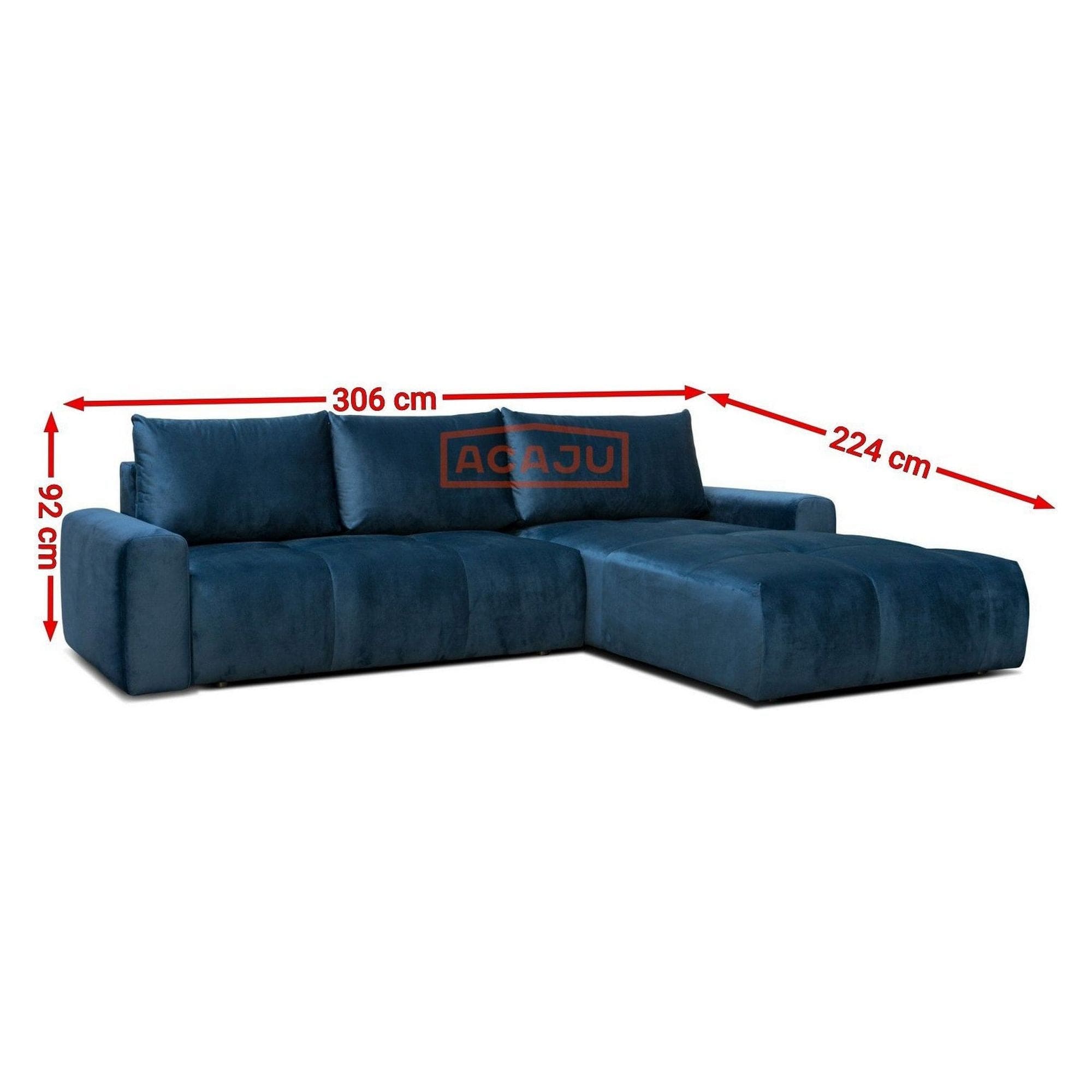 Coltar extensibil Atlantic, personalizabil materiale gama Oferta Avantaj, cu lada depozitare, 306x224x92 cm