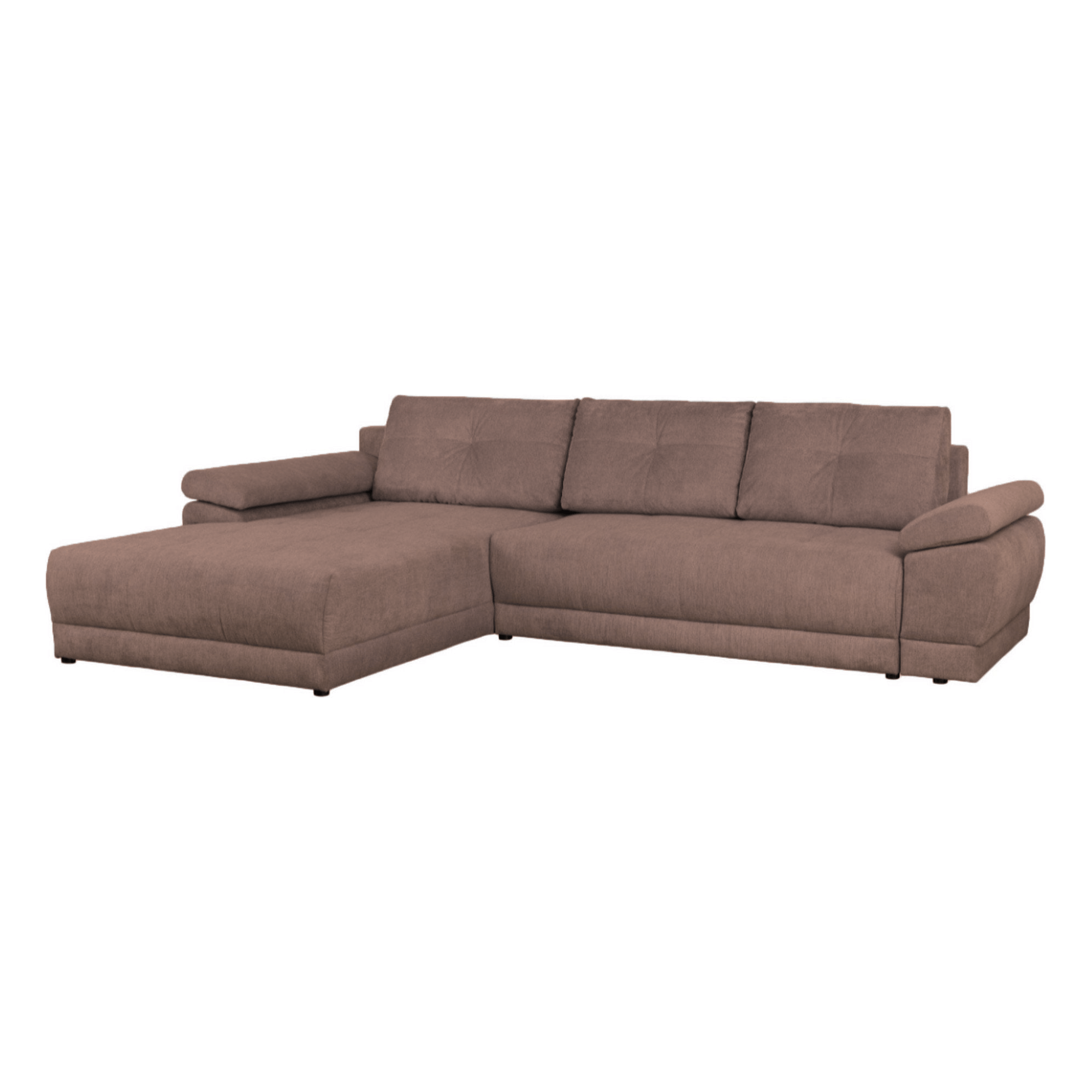 Coltar extensibil EVEREST, universal, stofa catifelata maro - Element05, cu lada depozitare, 314x213x90 cm