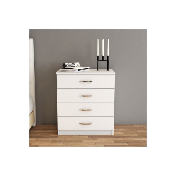 Comoda 616TNM1505, alb, PAL melaminat, 72x45x81 cm