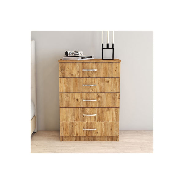 Comoda 616TNM1508, stejar, PAL melaminat, 72x45x98 cm