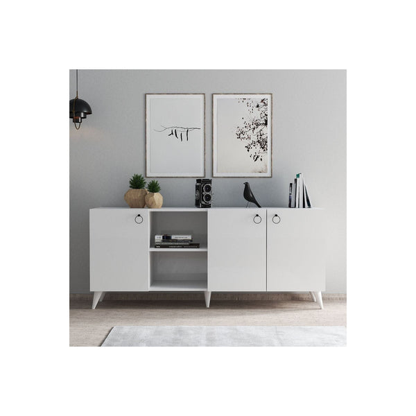 Comoda 616TNM1607, alb, PAL melaminat, 180x45x79 cm