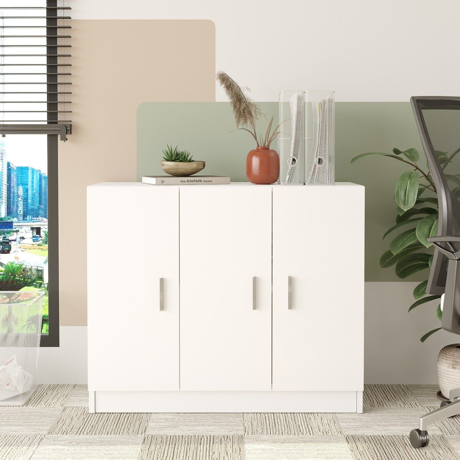 Comoda 956LCS1503, alb, PAL melaminat, 89x38x74 cm