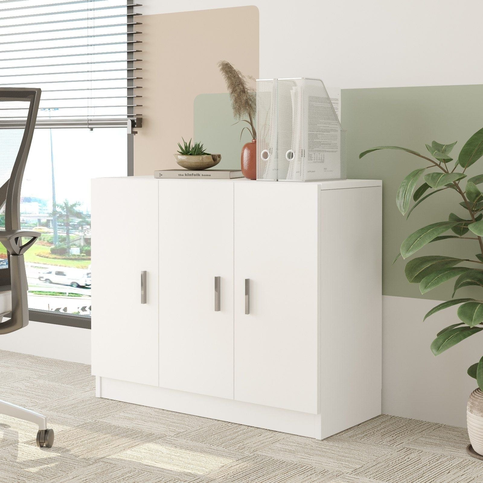 Comoda 956LCS1503, alb, PAL melaminat, 89x38x74 cm
