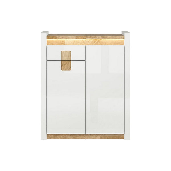 Comoda ALAMEDA, alb/stejar, 111x37x92 cm