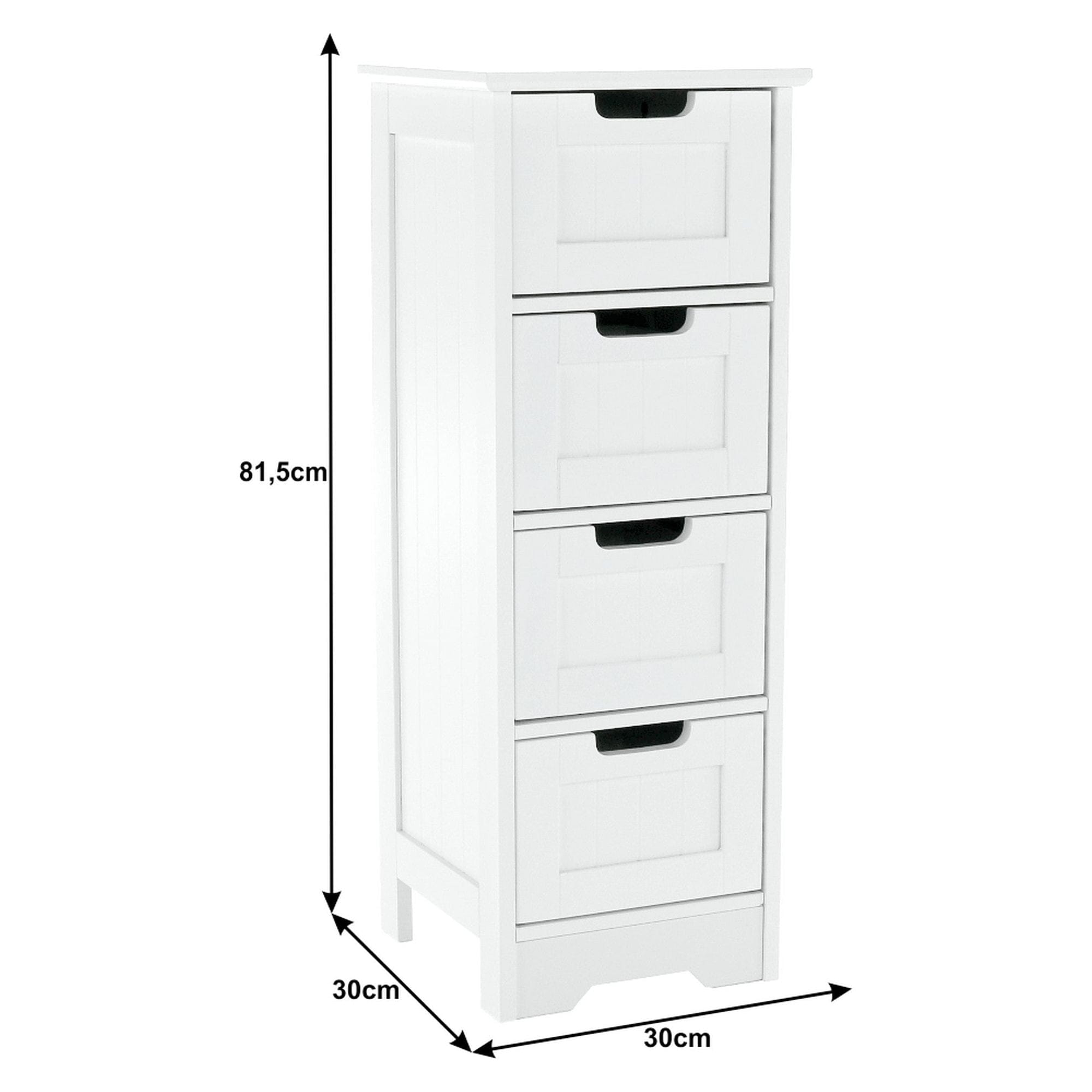 Comoda ATENE TYPUL 7, alb, 30x30x82 cm