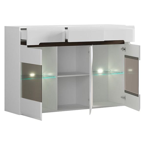 Comoda AZTECA TRIO, alb, PAL, 150x41x104 cm