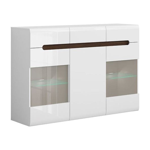 Comoda AZTECA TRIO, alb, PAL, 150x41x104 cm