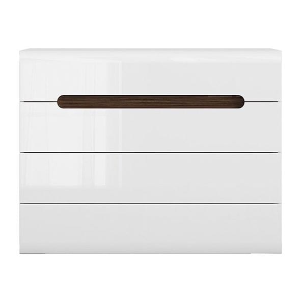 Comoda AZTECA TRIO, alb, PAL, cu sertare, 105x41x84 cm