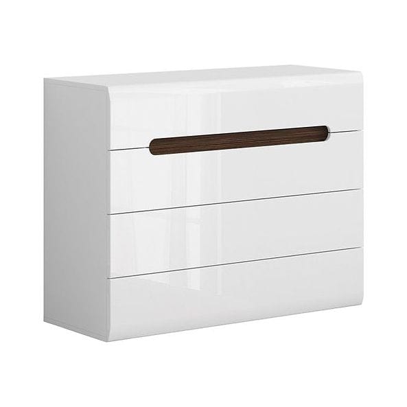 Comoda AZTECA TRIO, alb, PAL, cu sertare, 105x41x84 cm