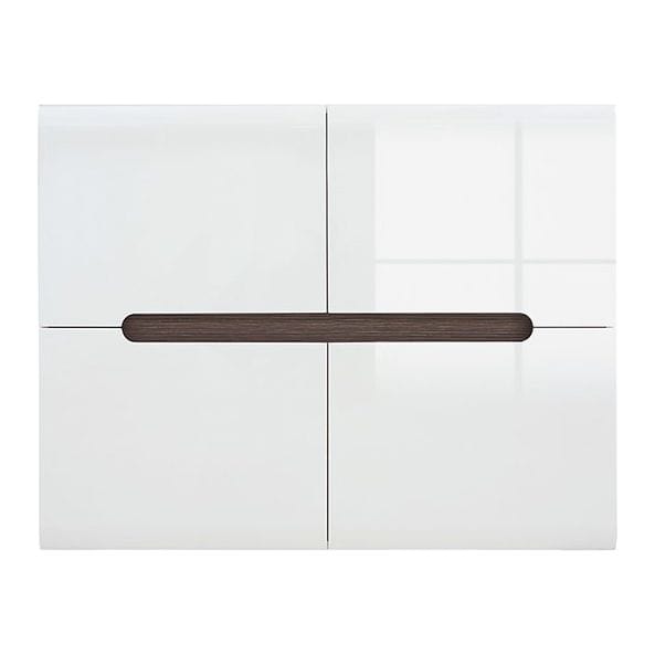 Comoda AZTECA TRIO, alb, PAL, cu usi, 105x41x84 cm