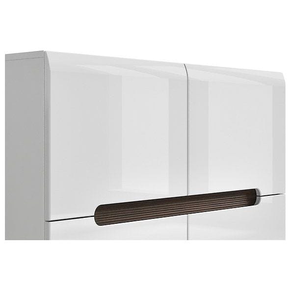 Comoda AZTECA TRIO, alb, PAL, cu usi, 105x41x84 cm