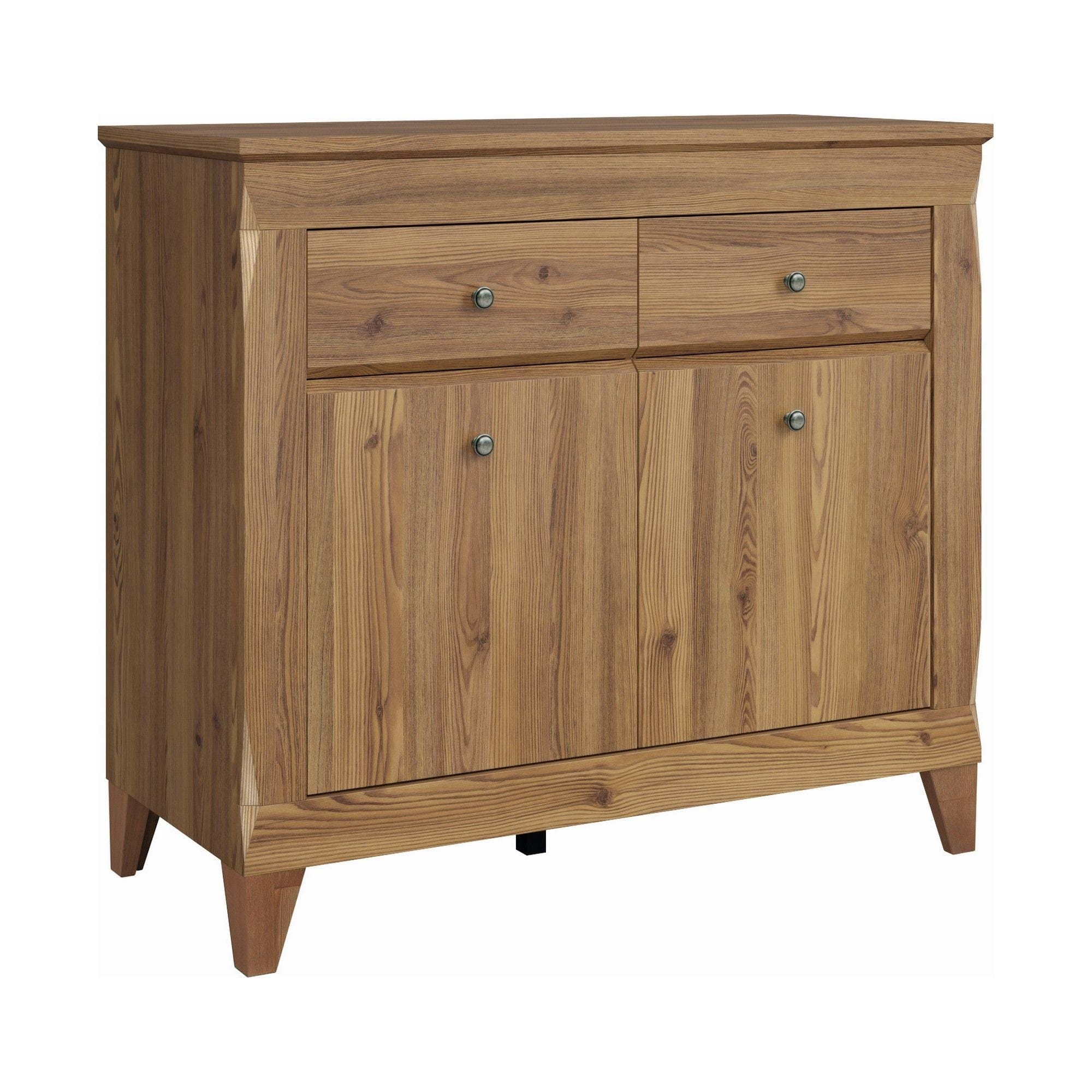 Comoda BERGEN KOM2D2S, stejar auriu, PAL, 110x47x98 cm