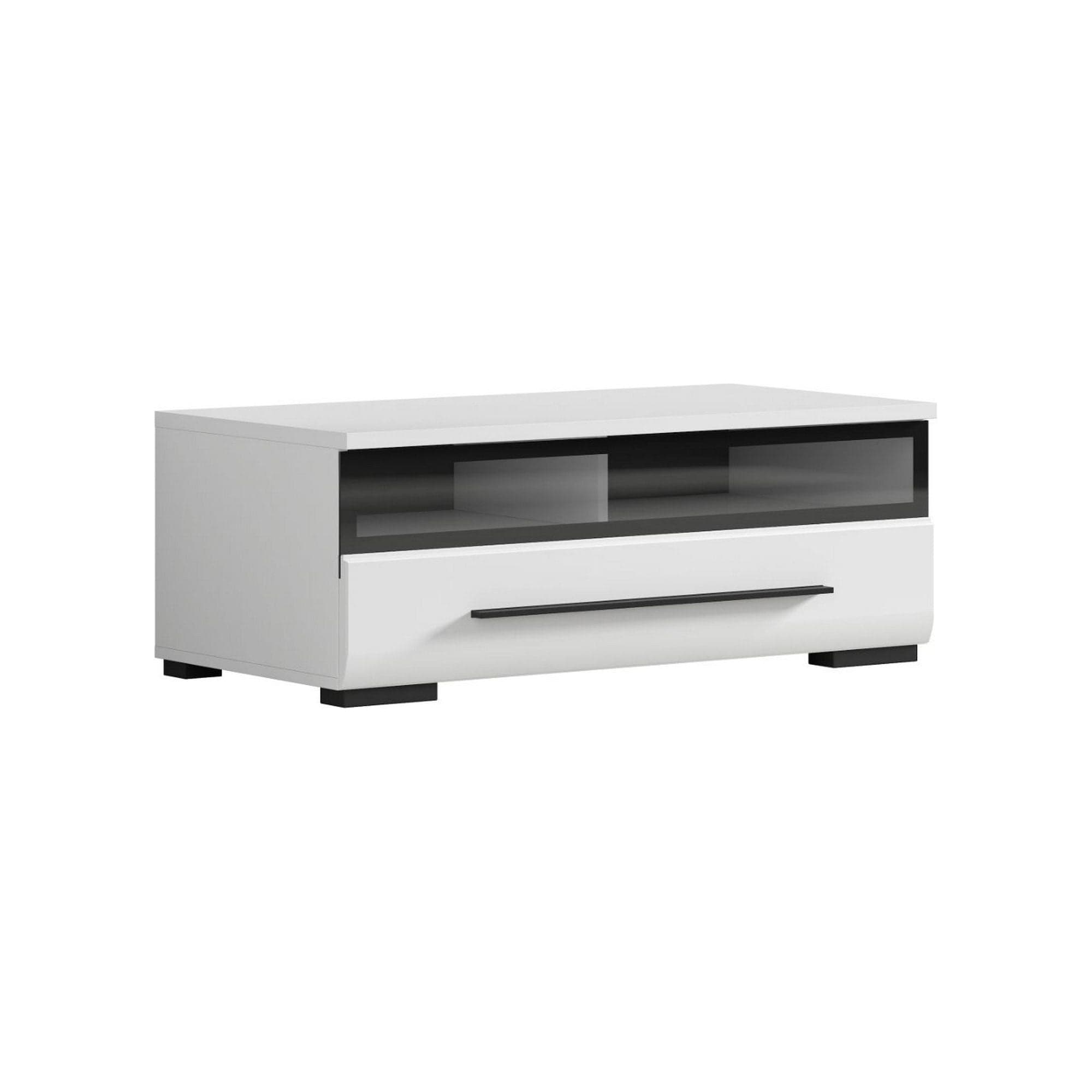 Comoda FEVER, alb/negru, PAL, 100x50x37 cm