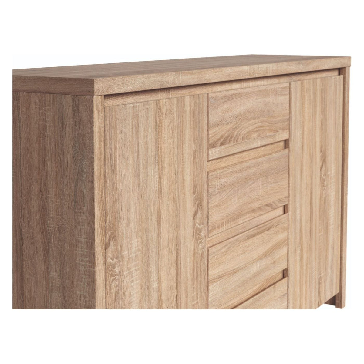 Comoda KASPIAN KOM2D4S, stejar sonoma, PAL, 144x41x92 cm