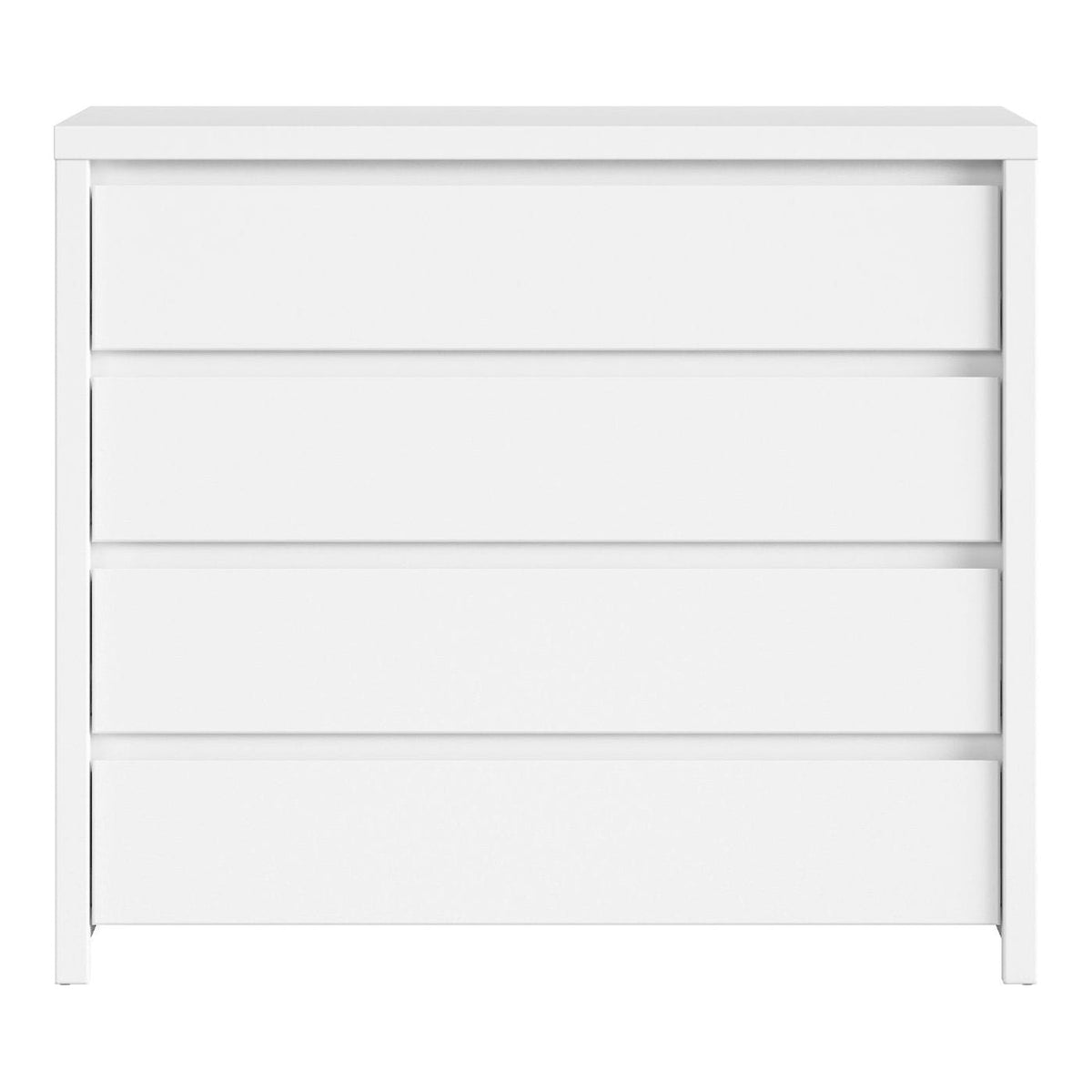 Comoda KASPIAN KOM4S, alb, PAL melaminat, 105x41x92 cm