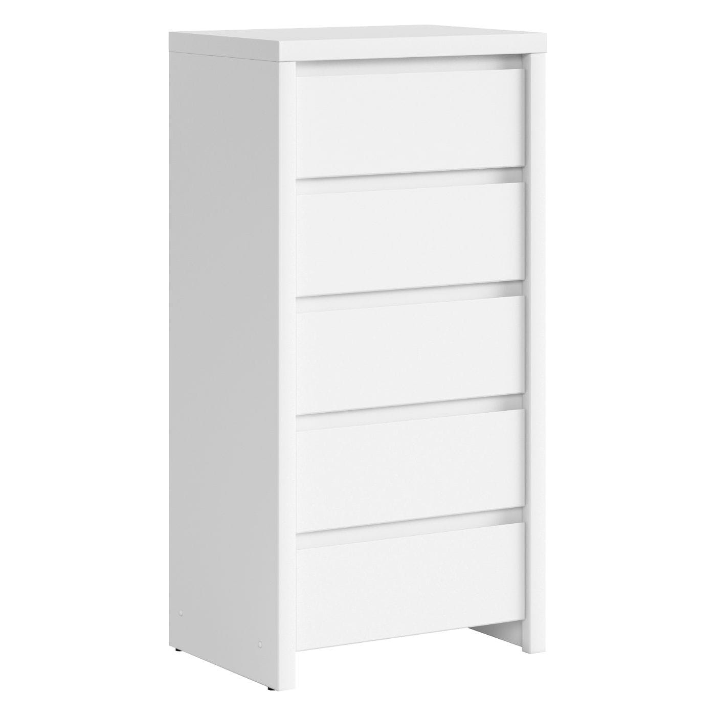 Comoda KASPIAN KOM5S, alb, PAL, 56x41x113 cm