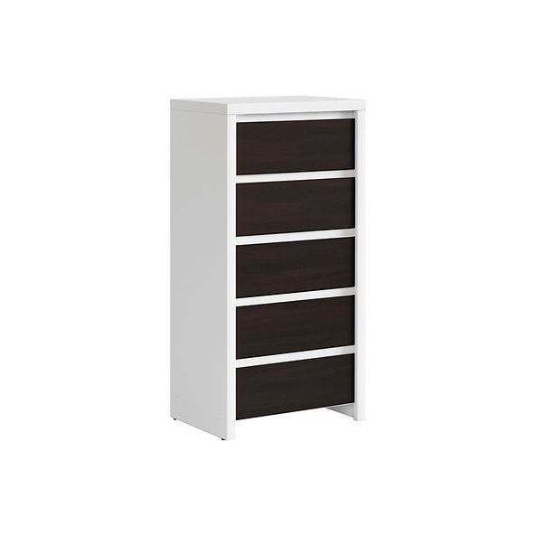 Comoda KASPIAN KOM5S, wenge/alb, PAL, 56x41x113 cm