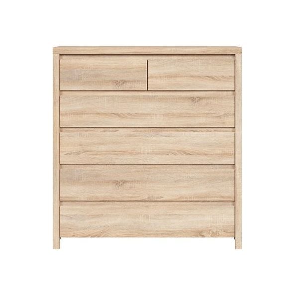 Comoda KASPIAN KOM6S, stejar sonoma, PAL melaminat, 105x41x112 cm
