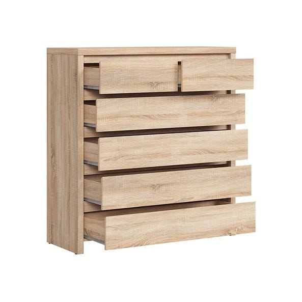 Comoda KASPIAN KOM6S, stejar sonoma, PAL melaminat, 105x41x112 cm