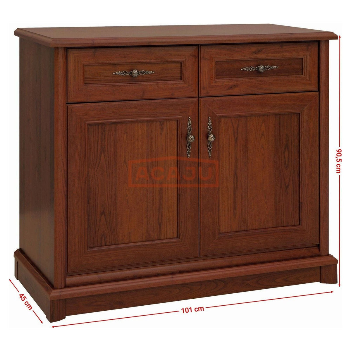 Comoda KENT EKOM2D2S, castan, PAL, 101x45x91 cm