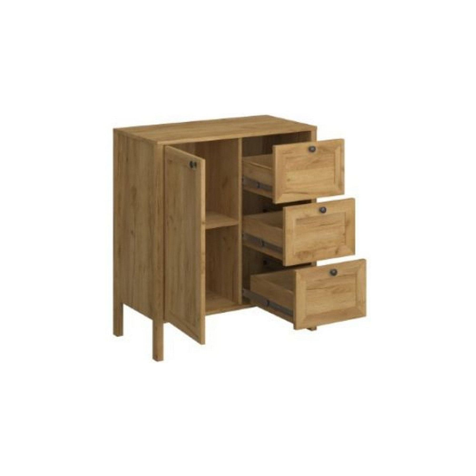Comoda KLARK, stejar auriu, PAL laminat, 81x42x87 cm